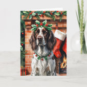 Irish Setter Dog Christmas Gruß Karte (Vorderseite)