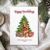 Irish Setter Dog Familie Weihnachten