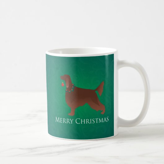 Irish Setter Dog Frohe Weihnachtsgestaltung Kaffeetasse (Rechts)