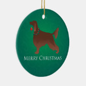 Irish Setter Dog Frohe Weihnachtsgestaltung Keramikornament (Rechts)