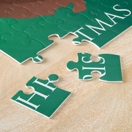 Irish Setter Dog Frohe Weihnachtsgestaltung Puzzle (Seite)