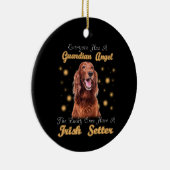 Irish Setter Dog Guardian Angle Pet Gedenkstätte Keramik Ornament (Rechts)