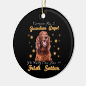 Irish Setter Dog Guardian Angle Pet Gedenkstätte Keramik Ornament (Links)