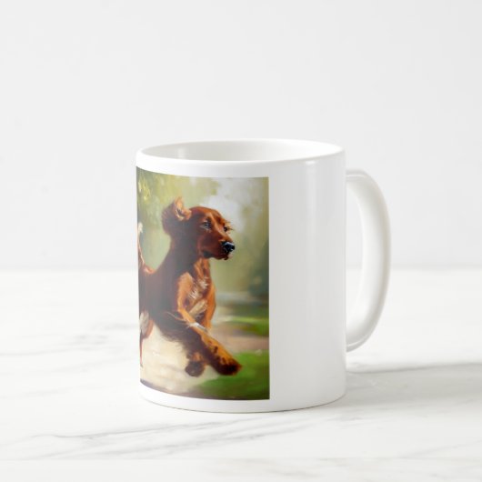 Irish Setter Dog Kaffeetasse (VorderseiteRechts)