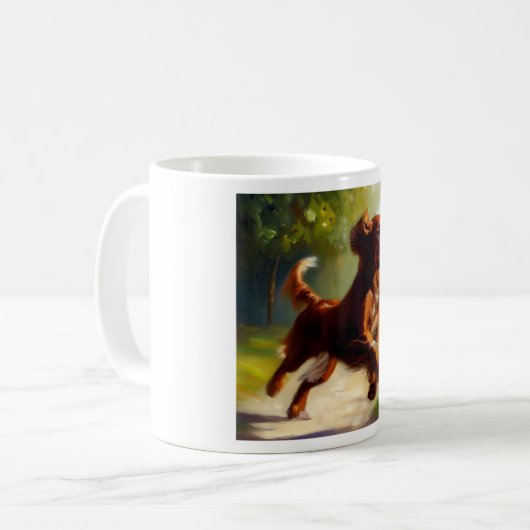 Irish Setter Dog Kaffeetasse (Vorderseite Links)