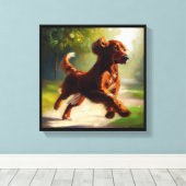 Irish Setter Dog Leinwanddruck (Insitu (Holzboden))