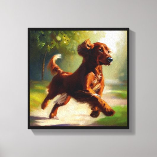 Irish Setter Dog Leinwanddruck (Vorderseite)