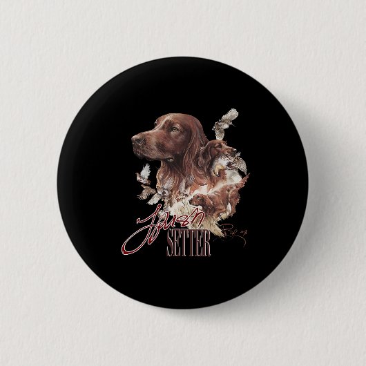 Irish Setter Dog Lovers Button (Vorderseite)