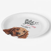 Irish Setter Dog Pappteller (Schrägansicht)