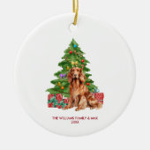 Irish Setter Dog Personalisiert Weihnachten Keramik Ornament (Vorne)