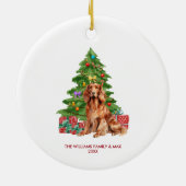 Irish Setter Dog Personalisiert Weihnachten Keramik Ornament (Hinten)
