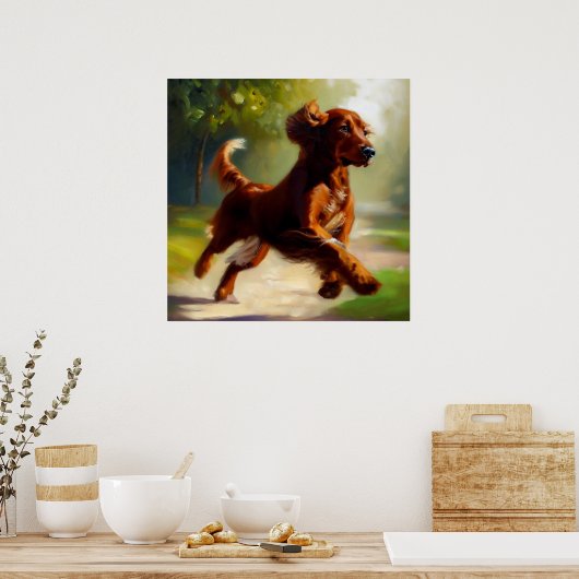 Irish Setter Dog Poster (Küche)