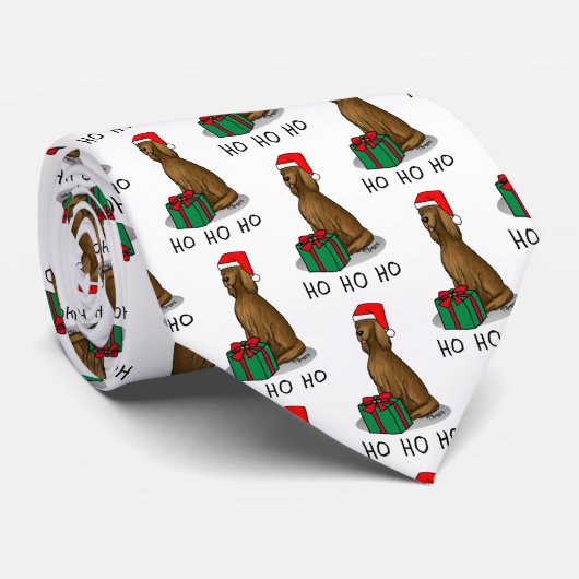 Irish Setter Dog (rot 1) Funny Weihnachtsmannmütze Krawatte (Gerollt)