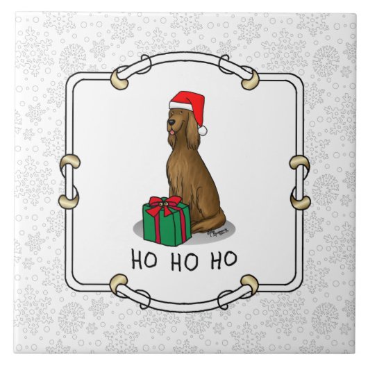 Irish Setter Dog (rot 1) Niedlich Fliese (Vorderseite)