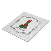 Irish Setter Dog (rot 1) Niedlich Fliese (Seite)