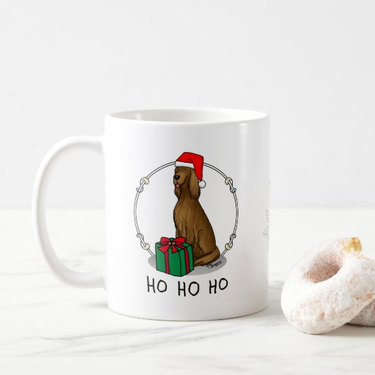 Irish Setter Dog (rot 1) Niedlich Kaffeetasse (Mit Donut)