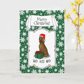 Irish Setter Dog (rot 1) Niedlich Karte (Gelbe Blume)