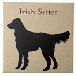 Irish Setter Dog Silhouette Fliese
