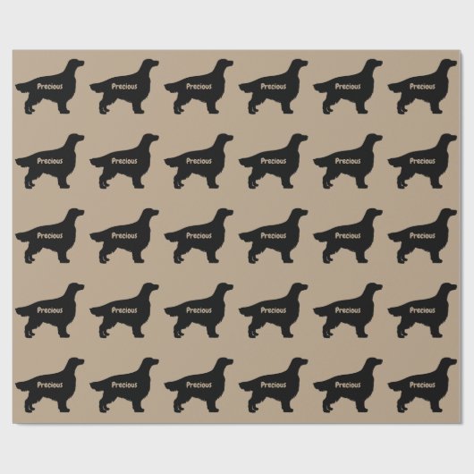 Irish Setter Dog Silhouette Geschenkpapier (Flach)