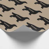 Irish Setter Dog Silhouette Geschenkpapier (Ecke)
