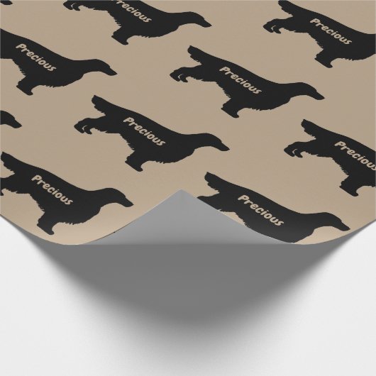 Irish Setter Dog Silhouette Geschenkpapier (Ecke)