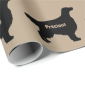 Irish Setter Dog Silhouette Geschenkpapier (Rolleneckpunkt)
