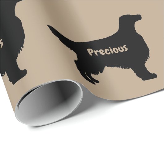 Irish Setter Dog Silhouette Geschenkpapier (Rolleneckpunkt)
