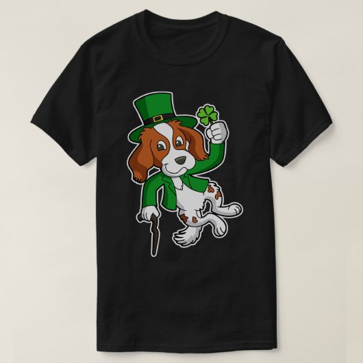 Irish Setter Dog St Patricks Day Heel Klicken T-Shirt (Design vorne)