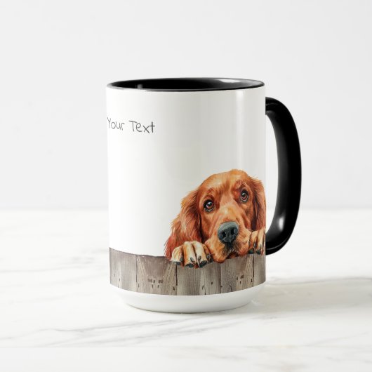 Irish Setter Dog Tasse (VorderseiteRechts)