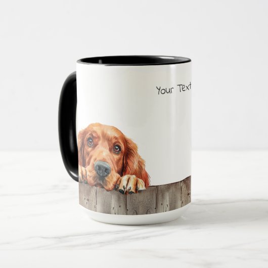 Irish Setter Dog Tasse (Vorderseite Links)