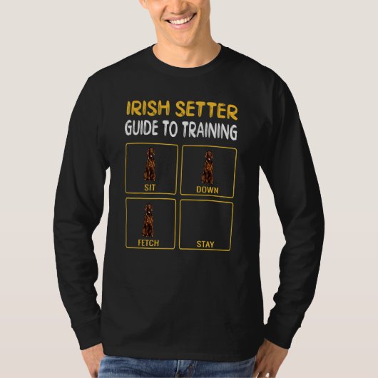 Irish Setter Dog Training Guide T-Shirt (Vorderseite)