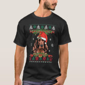 Irish Setter Dog Xmas Weihnachtsfest Weihnachten W T-Shirt (Vorderseite)