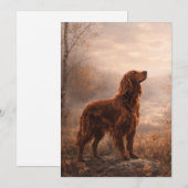 Irish Setter Einladung (Vorne/Hinten)
