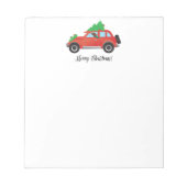 Irish Setter Fahren eines Autos mit einem Baum obe Notizblock (Vorderseite)