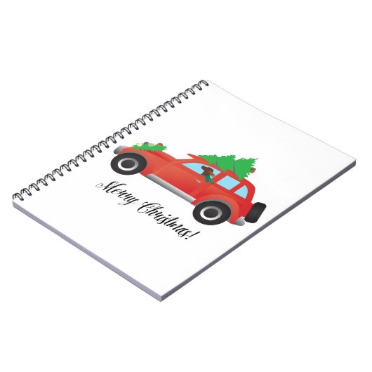 Irish Setter Fahren eines Autos mit einem Baum obe Notizblock (Linke Seite)