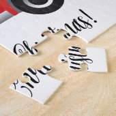 Irish Setter Fahren eines Autos mit einem Baum obe Puzzle (Seite)