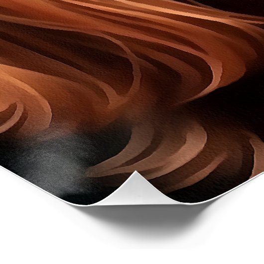 Irish Setter Fine Art Pet Portrait Poster (Ecke)