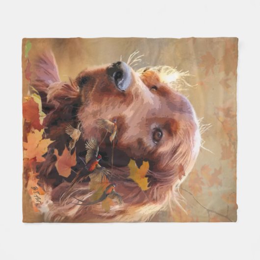 Irish Setter Fleecedecke (Vorderseite (Horizontal))