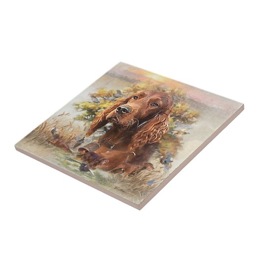 Irish Setter Fliese (Seite)