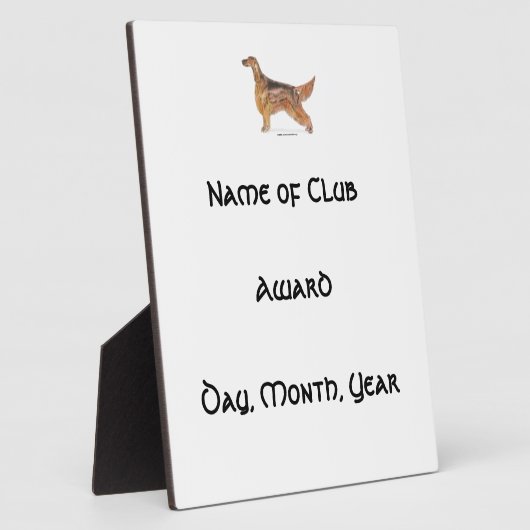 Irish Setter Fotoplatte (Seite)