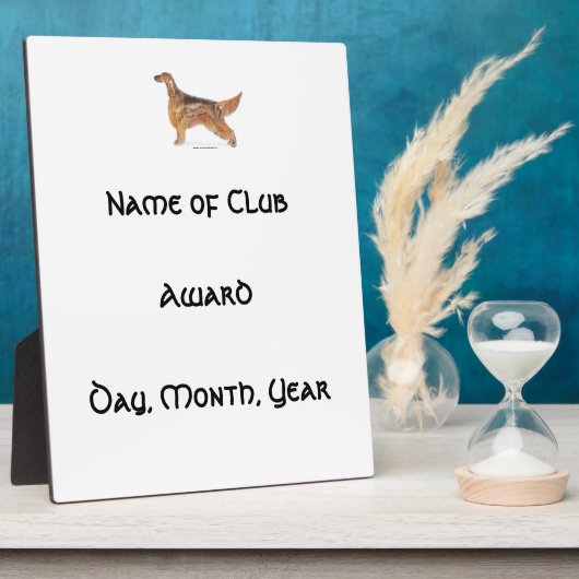 Irish Setter Fotoplatte (Seite)