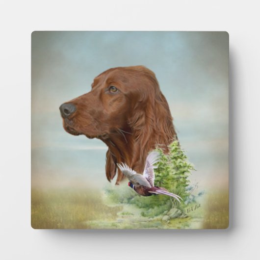 Irish Setter Fotoplatte (Vorderseite)