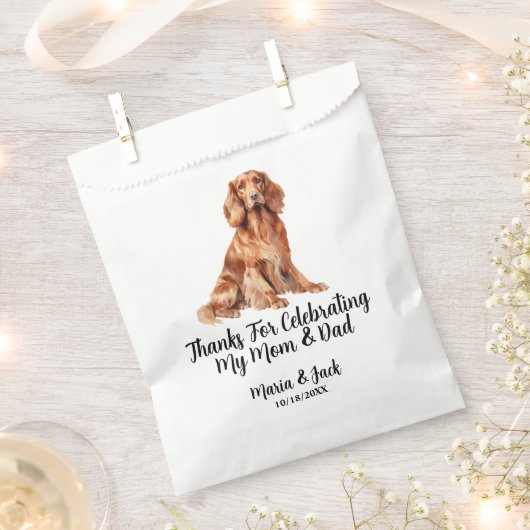 Irish Setter Full Color Pet Wedding Geschenktütchen (Ausgeschnitten)