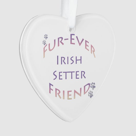 Irish Setter Furever Ornament (Vorderseite)
