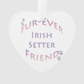 Irish Setter Furever Ornament (Rückseite)