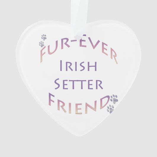 Irish Setter Furever Ornament (Rückseite)