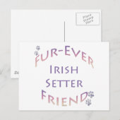 Irish Setter Furever Postkarte (Vorne/Hinten)