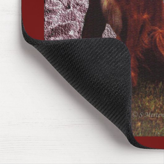 Irish Setter & Gemustert Concrete Wall Mousepad (Ecke)