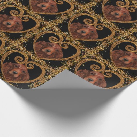 IRISH SETTER GESCHENKPAPIER (Ecke)
