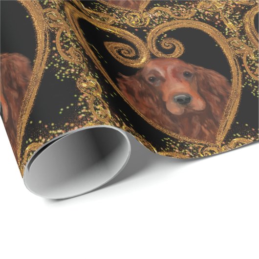 IRISH SETTER GESCHENKPAPIER (Rolleneckpunkt)